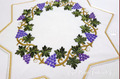 Grapes table placemat octagon ITH Machine embroidery design - 6 sizes