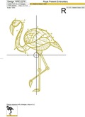 Graphic Flamingo Machine Embroidery Design - 5 sizes