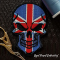 Great Britain Flag Skull Machine Embroidery Design