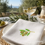 Mediterranean Green Olives Machine Embroidery Design - 2 sizes