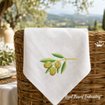 Mediterranean Green Olives Machine Embroidery Design - 2 sizes