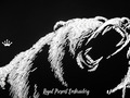 Growling Bear Machine Embroidery Design - 6 sizes