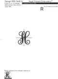 H Monogram Machine Embroidery Design - 2 sizes