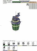 Halloween Cupcake Machine Embroidery Design - 3 sizes