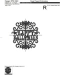 Halloween Lettering Machine Embroidery Design - 3 sizes