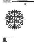 Halloween Lettering Machine Embroidery Design - 3 sizes