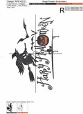 Halloween Witch Machine Embroidery Design - 6 sizes