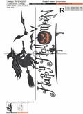 Halloween Witch Machine Embroidery Design - 6 sizes