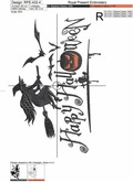 Halloween Witch Machine Embroidery Design - 6 sizes