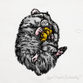 Hamster with Nuts Machine Embroidery Design - 4 sizes