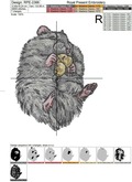 Hamster with Nuts Machine Embroidery Design - 4 sizes
