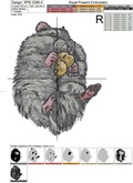 Hamster with Nuts Machine Embroidery Design - 4 sizes