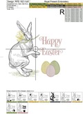 Happy Easter Bunny Machine Embroidery Designs