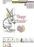 Happy Easter Bunny Machine Embroidery Designs