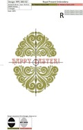 Happy Easter Egg Machine Embroidery Design