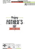 Happy Father's Day Text Machine Embroidery Design - 3 sizes