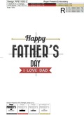 Happy Father's Day Text Machine Embroidery Design - 3 sizes
