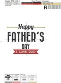 Happy Father's Day Text Machine Embroidery Design - 3 sizes