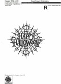 Happy Halloween Web Machine Embroidery Design - 6 sizes