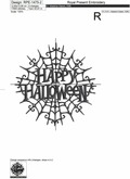 Happy Halloween Web Machine Embroidery Design - 6 sizes