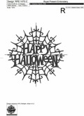 Happy Halloween Web Machine Embroidery Design - 6 sizes