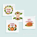 Happy Thanksgiving Machine Embroidery Designs Set - 4 in 1