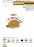 Happy Thanksgiving Machine Embroidery Designs Set - 4 in 1
