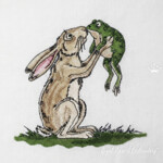 Lièvre avec une grenouille - 4 tailles