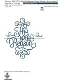 He is The Reason Inscription Machine Embroidery Design - 4 sizes
