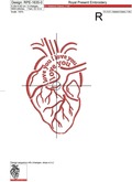 Heart Machine Embroidery Design - 4 sizes