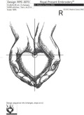 Heart in hands sketch - 5 sizes