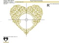 Heart monogram frame Machine Embroidery Design - 7 sizes