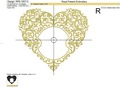 Heart monogram frame Machine Embroidery Design - 7 sizes