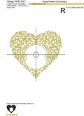 Heart monogram frame Machine Embroidery Design - 7 sizes