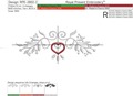 Heart ornament with applique Machine embroidery design - 3 sizes