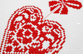 Cross-stitch Heart with a bow