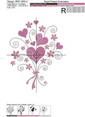 Hearts Bouquet Machine Embroidery Design - 2 sizes