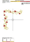 Hearts Corner Machine Embroidery Design - 5 sizes