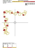 Hearts Corner Machine Embroidery Design - 5 sizes