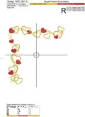 Hearts Corner Machine Embroidery Design - 5 sizes