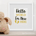 Hello World I'm New Here Inscriptions - 2 sizes