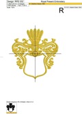 Heraldic Frame Machine Embroidery Design - 2 sizes