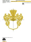 Heraldic Frame Machine Embroidery Design - 2 sizes