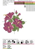 Hibiscuses Set of Machine Embroidery Designs - 2 sizes