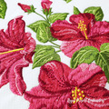 Hibiscuses Set of Machine Embroidery Designs - 2 sizes