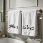His and Hers Towel Machine Embroidery Design Set – 4 Sizes