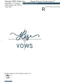 His vows lettering machine embroidery design - 4 sizes
