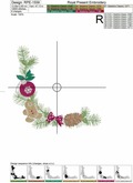 Holiday Corner Machine Embroidery Design - 5 sizes