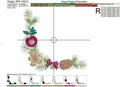 Holiday Corner Machine Embroidery Design - 5 sizes