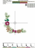 Holiday Corner Machine Embroidery Design - 5 sizes